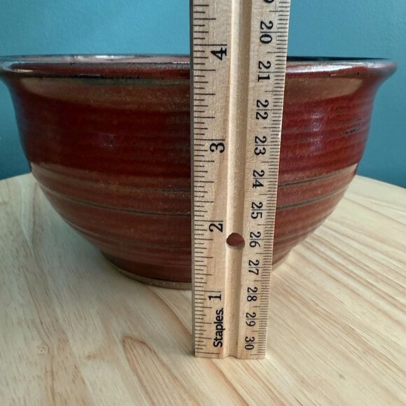 Vintage 98 Noah Montgomery Stoneware Bowl Brown Redish Studio Pottery EUC - Picture 8 of 10